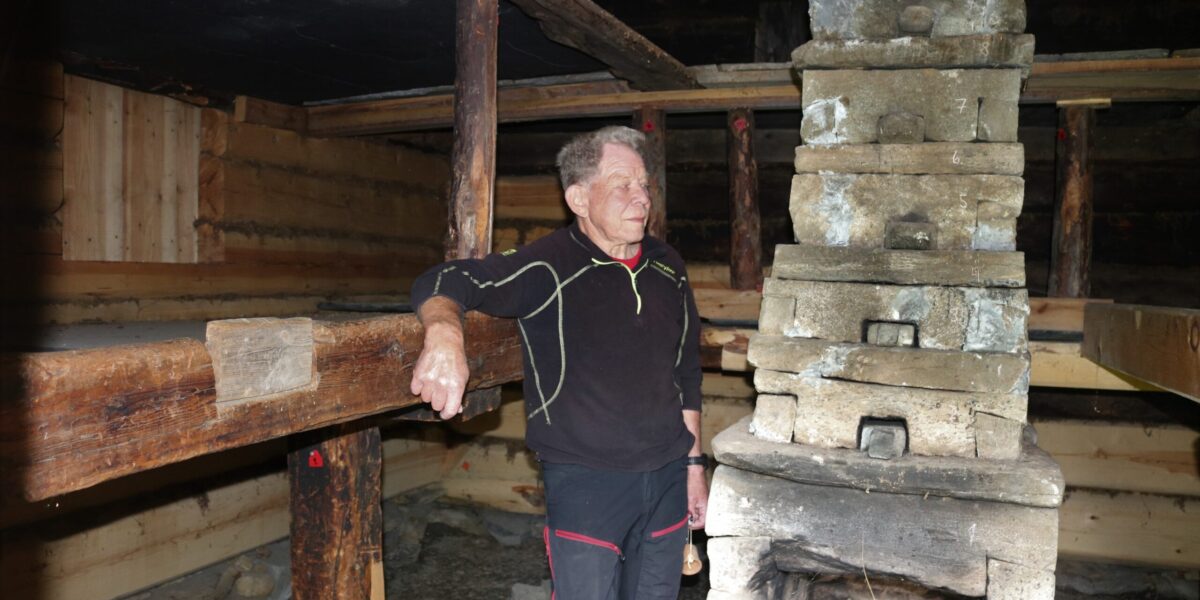 Mads har mura opp att den gamle kleberomnen som hadde stått lagra i den gamle OKB-garasjen på Leiurmoom.